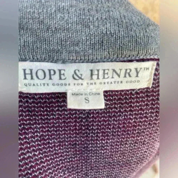 Hope & Henry women’s Cable Sweater Cape Gray Plaid sz small 100% cotton preloved - Picture 7 of 8